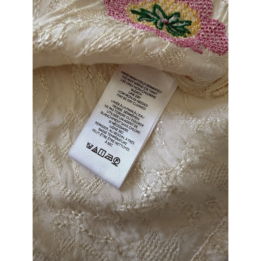 Urban Outfitters Eden Souvenir Floral Embroidered Button-Down Blouse Size S Boho - Picture 7 of 9
